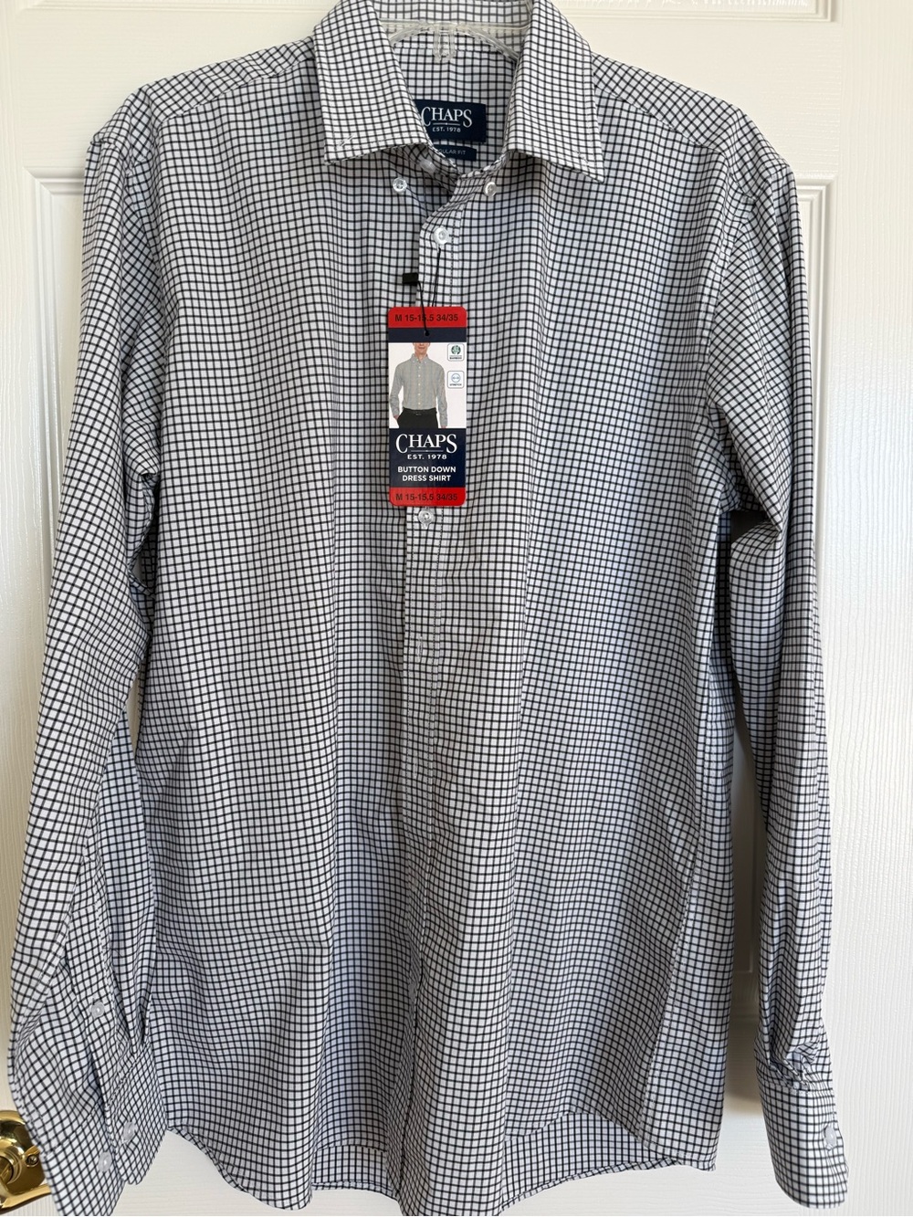 New! Chaps Button Down Dress Shirt Size Medium, 15-15.5 34/35
